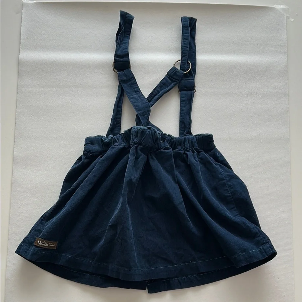 Matilda Jane Wonderment Like a Melody Kids Navy Blue Suspender Skirt Size 5 - Picture 5 of 5